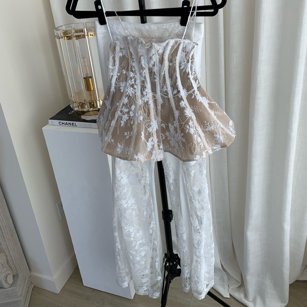 White Lace Two Piece Set